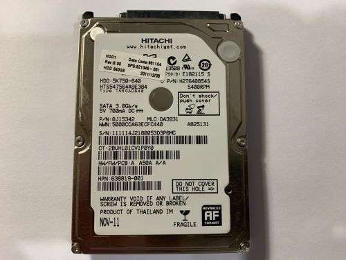 HITACHI 640GB LAPTOP HDD