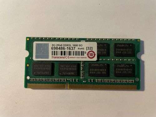 TRANSCEND 8GB LAPTOP MEMORY