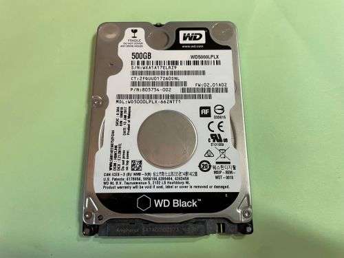 WD Black 500GB Laptop HDD