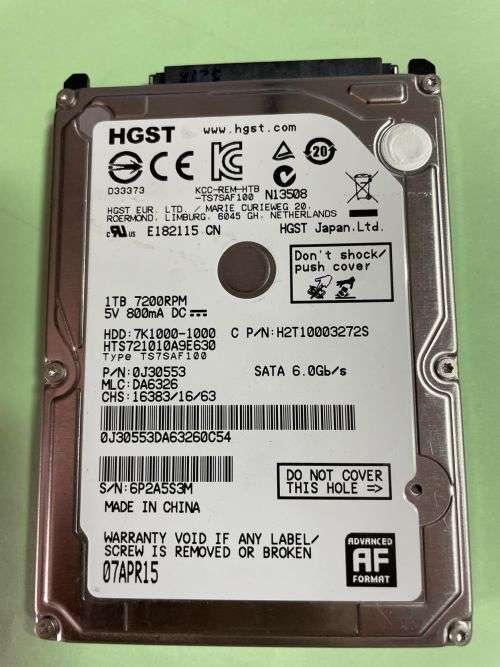 HGST 1TB Laptop HDD