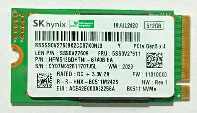 SK Hynix 512GB NVMe 42mm SSD