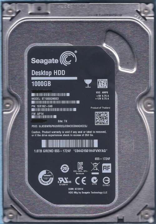 Seagate Barracuda 1TB Desktop HDD