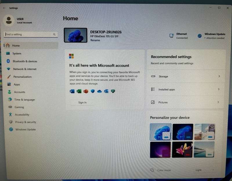 HP EliteDesk 705 G5 SFF AMD Ryzen 5 3400G Pro 512GB/1TB/16GB/Win 11 Pro