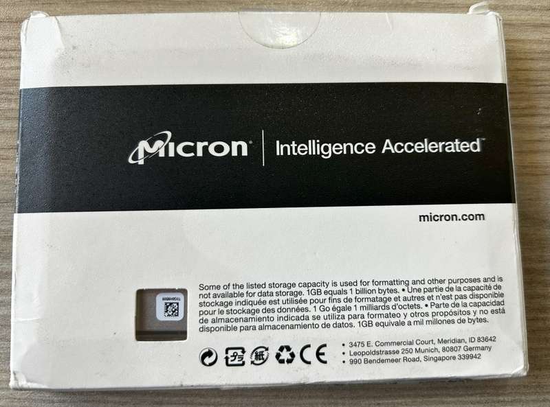 Micron 3.8TB 2.5` 3D QLC NAND SSD