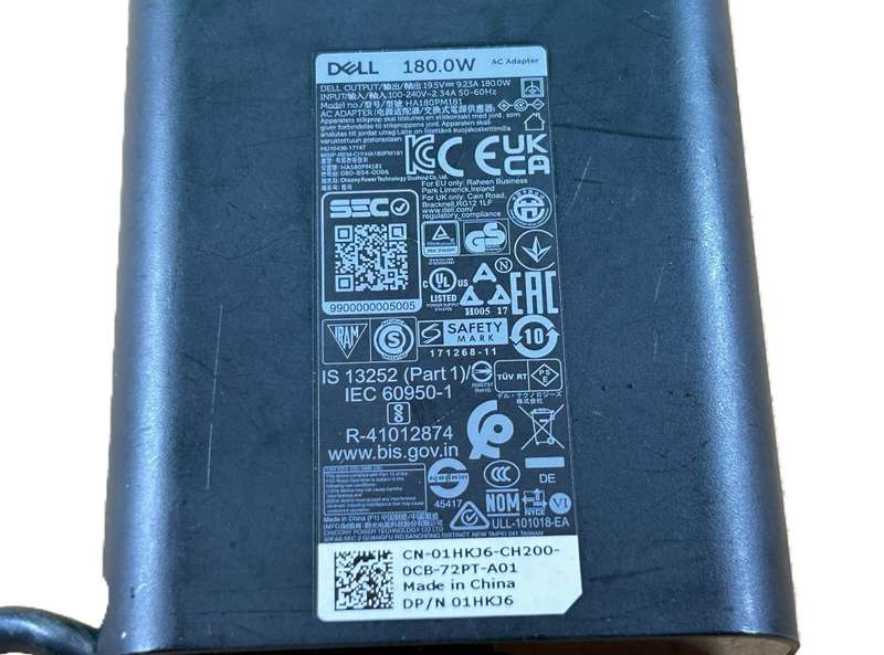 Dell 180W Laptop Charger - Large Pin