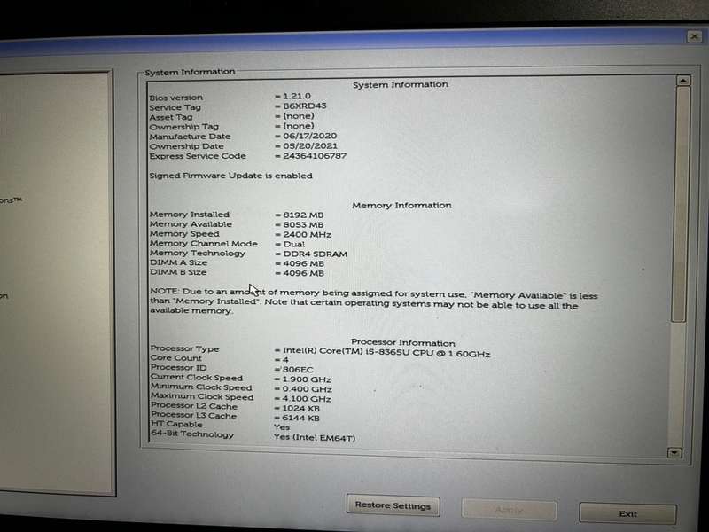 Dell Latitude 5400 Core i5 8th Gen 256GB NVMe 8GB RAM Win 11 Pro *EXCELLENT VALUE*