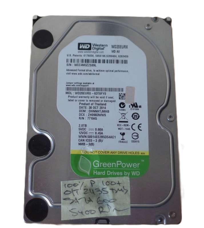 WD Green Power 2TB Desktop HDD *READ FULL DESCRIPTION*