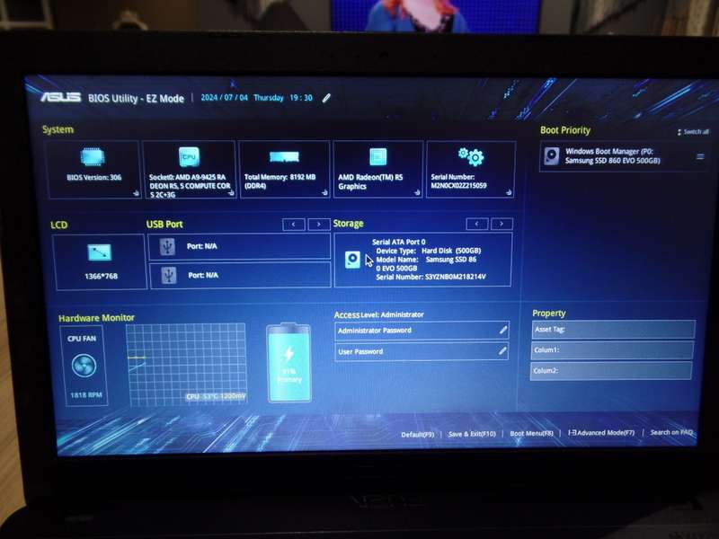 ASUS VivoBook 15 AMD A9 Radeon R5 Graphics 500GB SSD 8GB RAM Win 11 Home