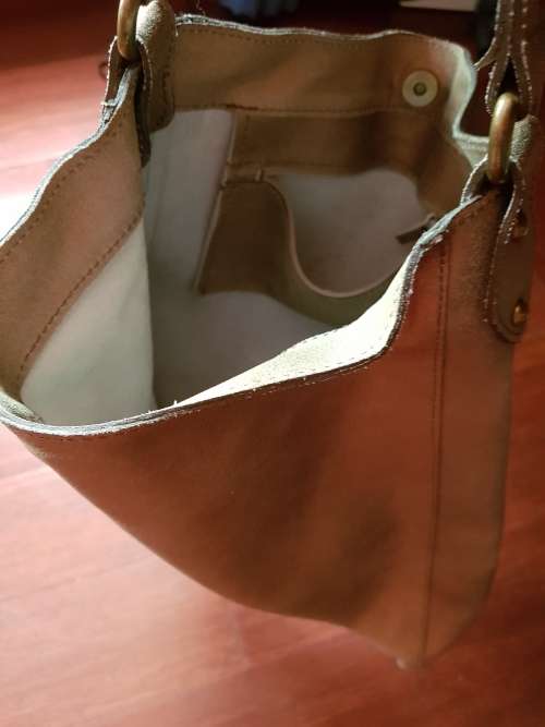 Leather Bag - As New - Metallic Gold