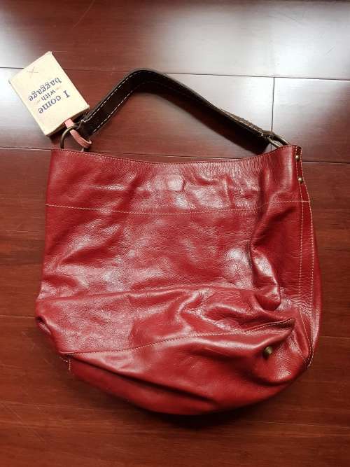 Leather Bag - As New - Dark Red