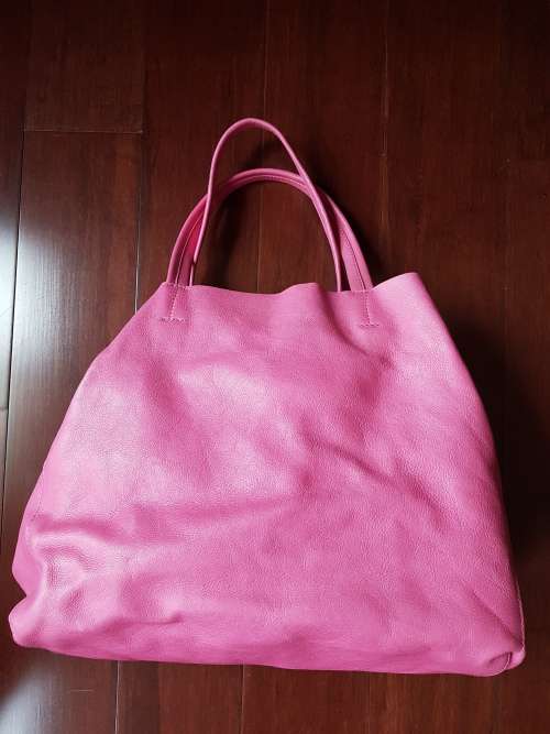 Leather Bag - As New - Light Pink