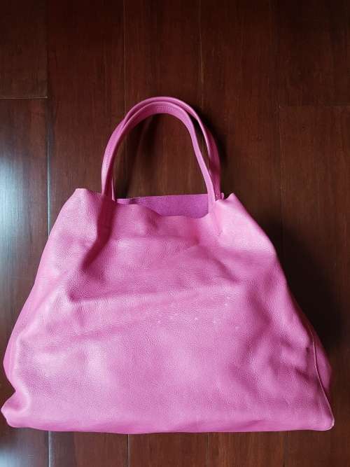 Leather Bag - As New - Light Pink