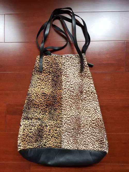 Leather Bag - As New - Leopard Print