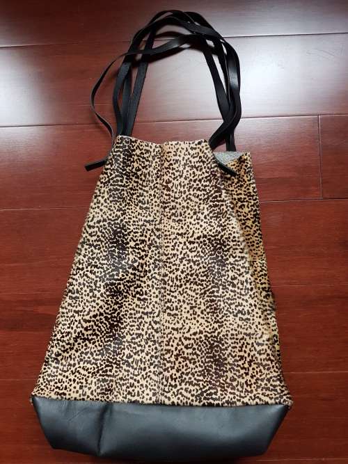 Leather Bag - As New - Leopard Print