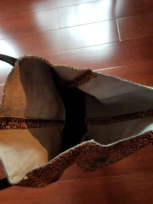 Leather Bag - As New - Leopard Print