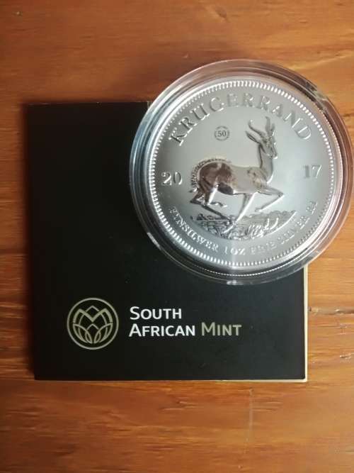 1 oz Silver Krugerrand Premium Uncirculated in zip lock bag