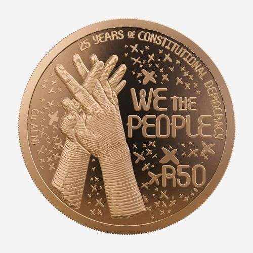 2019 SA 25: 25 Years Of Constitutional Democracy R50 Bronze Alloy Coin