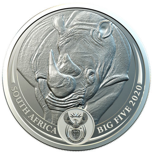 * Brand New* 2020 Silver Rhino Coin 1 oz Big 5