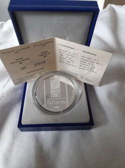 2007 Rugby World Cup Silver 1/2 oz. Silver