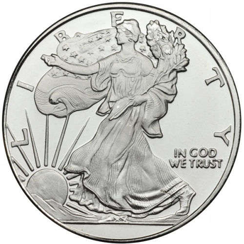 1 oz HM Walking Liberty Silver Round