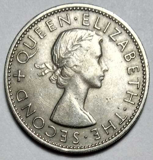 1953 NEW ZEALAND - One Florin Coin - Queen Elizabeth II