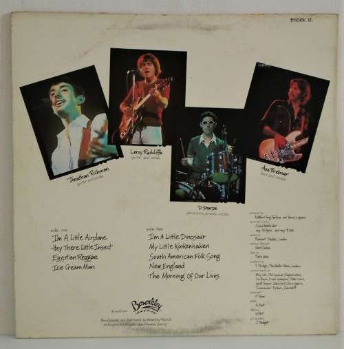 1977 MODERN LOVERS - LIVE - VINYL LP VG+ / SLEEVE G