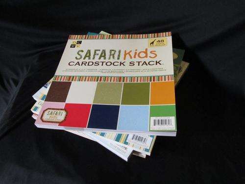 DCWV PREMIUM CARDSTOCK STACK  12"X12" SAFARI KIDS STACK