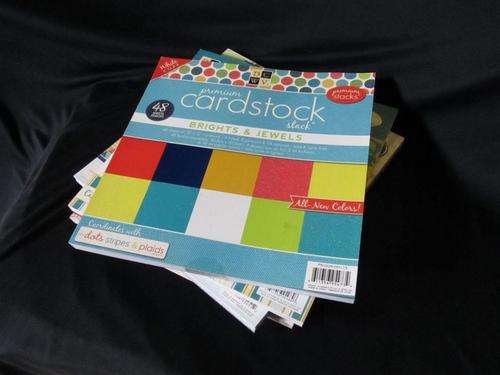 DCWV PREMIUM CARDSTOCK STACK  12"X12" BRIGHTS & JEWELS STACK