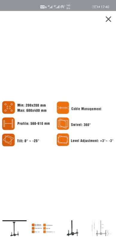 TV CEILING MOUNT