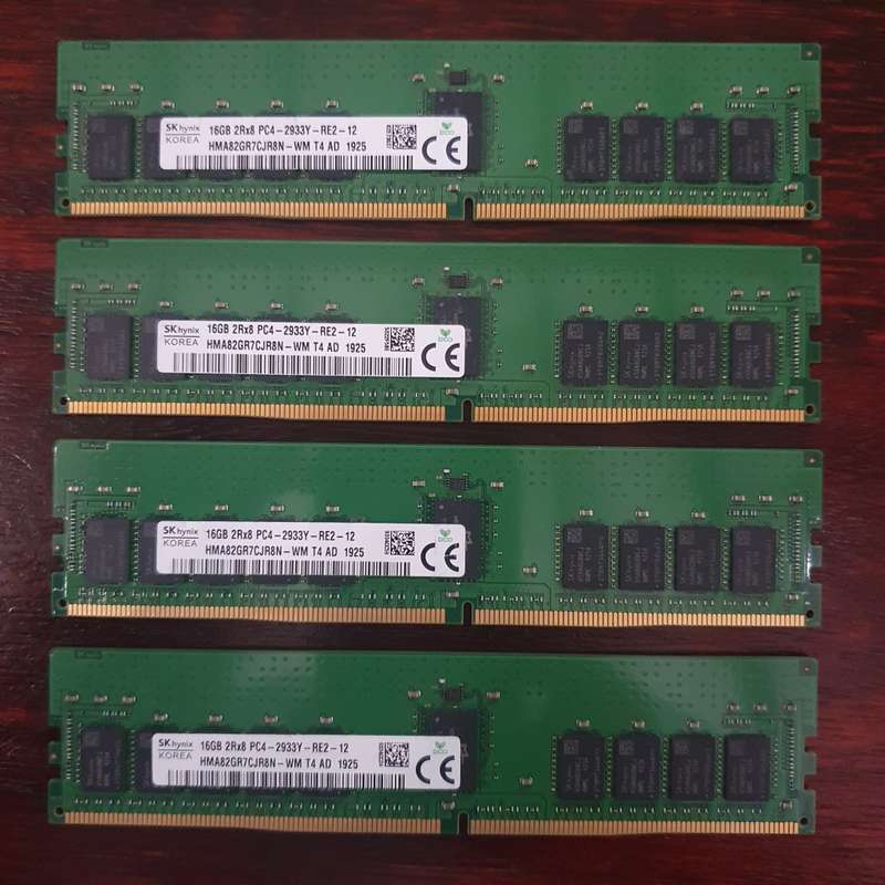 16GB PC4-2933Y 2Rx8 DDR4 ECC REG RDIMM Server RAM