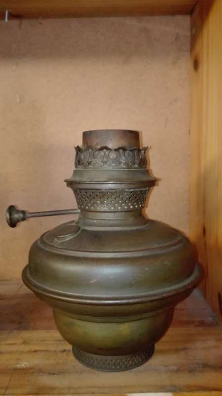 Antique Brass Kerosene Lamp  - P.C.L