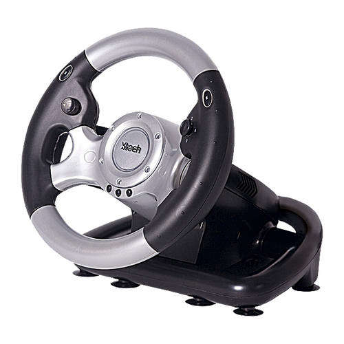 XTECH MX-V9 Steering Wheel (PlayStation 2 & PC Compatibility)