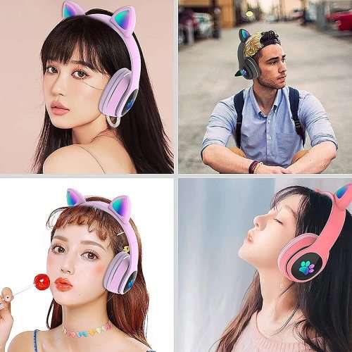Wireless Heasphones with LED 7 color light
