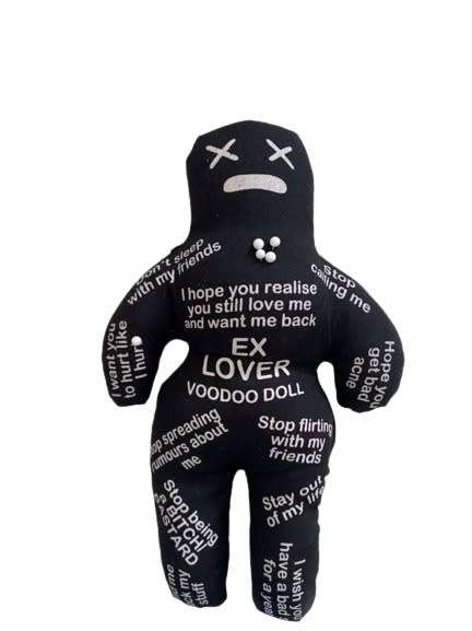 Voodoo Doll Revenge Spell with 7 pcs Pins-Black