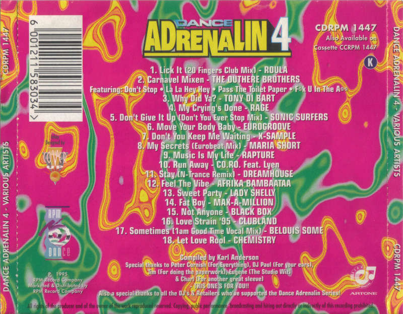 Dance Adrenalin 4 (CDRPM 1447)