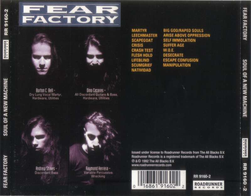 Fear Factory - Soul Of A New Machine (RR 9160-2)