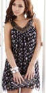 Stunning black dress with flower pattern