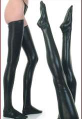 Hot PVC stockings and G-string