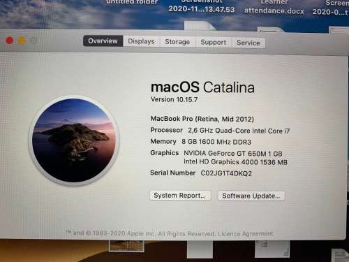Macbook pro 15`` Retina 2012