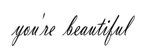 "YOU'RE BEAUTIFUL" - vinyl wall decal sticker