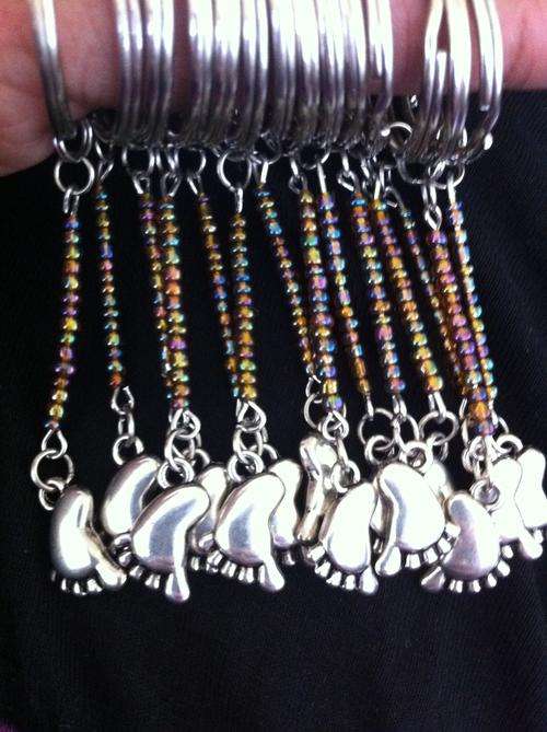 Foot Key Ring (Baby Shower Favour) Multi Colour ((15pc))