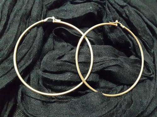 2x50mm 9ct. Gold Hoop Earrings