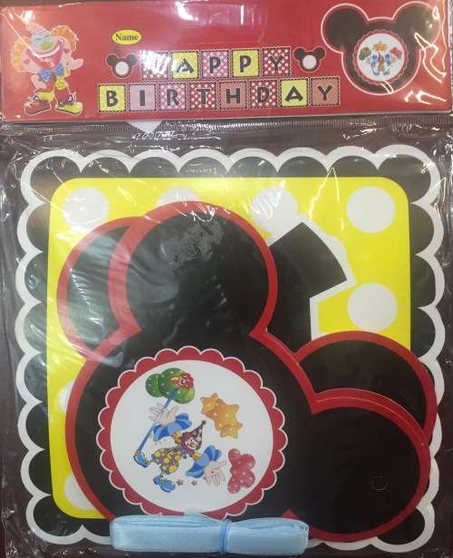 Micky Mouse Happy birth day Paper Banner