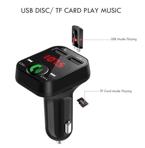 Car radio Bluetooth FM transmitter phone charger