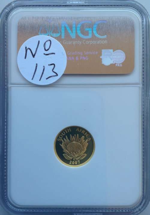 2007 PROTEA - GOLD R5 - NGC GRADED PF70 ULTRA CAMERO - NELSON MANDELA SPEECH