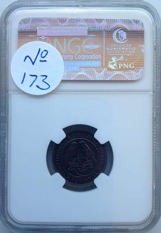 1924 ¼ P (FARTHING) - NGC GRADED - MS63 BN