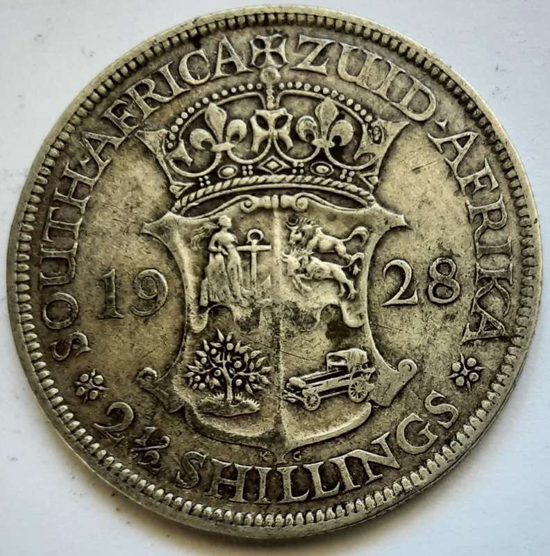 1928 2 ½ Shillings + 1923 6 Pence