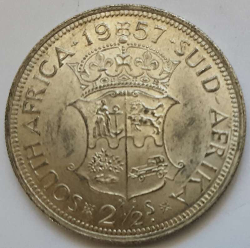 1957 5 Shillings + 1957 2 ½ Shillings + 1957 6 Pence