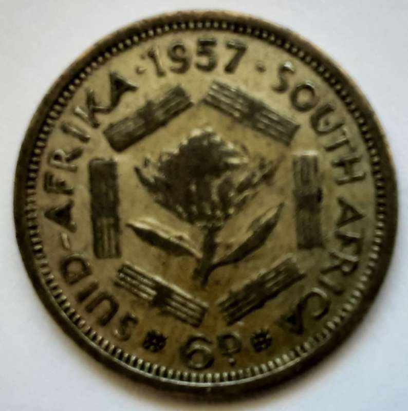 1957 5 Shillings + 1957 2 ½ Shillings + 1957 6 Pence