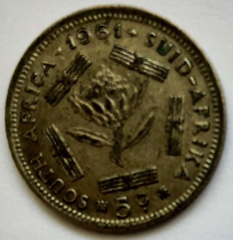 1958 1 Shilling + 1961 5 Cents + 1964 10 Cents + 1964 20 Cents + 1969 R1